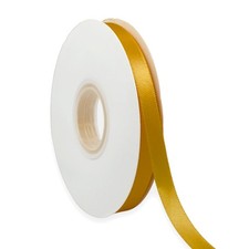 Gold Ribbon Satin Ribbon 3/8 Inch x 50 Yards with Spool