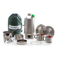 Kelly Kettle Ultimate 'Base Camp' Kit (Stainless Steel) - VALUE DEAL Storm Kettl