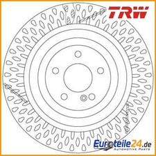 2 St. Bremsscheibe TRW DF6822S f&uuml;r Mercedes-Benz S-Klasse SL
