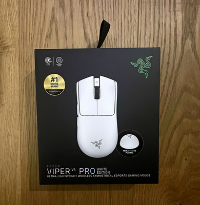 Razer Viper V4 Pro Wireless Gaming Maus   Wie neu   OVP   8K - weiß