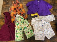 Vintage Lot Of Handmade Baby Doll Clothes Jacket Jumpers Pjs Cape