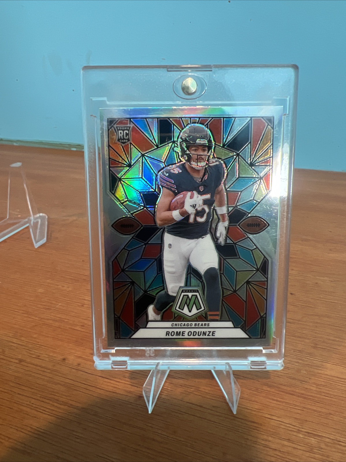 2024 Panini Mosaic Stained Glass Prizm Rome Odunze RC Case Hit SSP #SG-15 -Bears