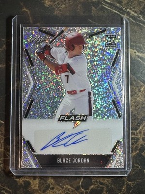  Leaf Blaze Jordan RC Speckle Refractor Prizm Parallel Auto St Louis NL Central