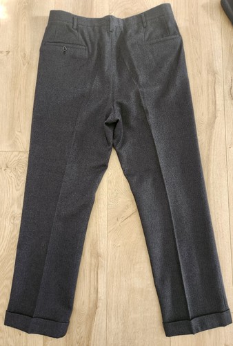 Vintage 70er Wolle 3-teilig Herren Wolle Tweed Handtailanzug 44R grau 35x28 Hose - Bild 8 von 19