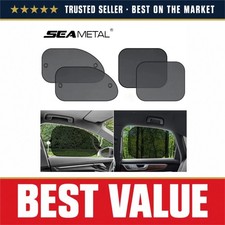 Car Window Sun Shade Curtain 2Pcs Suction Cup UV Blocking Side Rear Sunshade