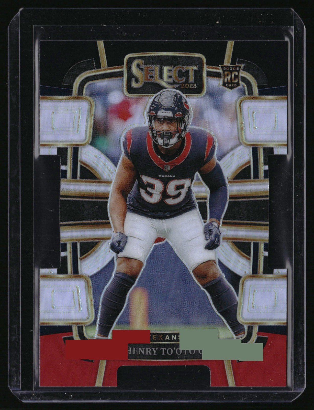 2023 Panini Select #39 Henry To'oTo'o Red and Yellow Prizms Die Cuts