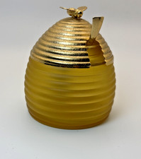 OLLA DE MIEL AVON / FRASCO COLMENA CON CUCHARA Contenedor Antiguo Soporte