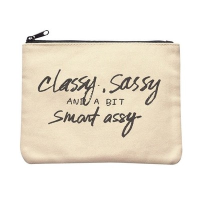 MULBERRY AND GRAND - CLASSY SASSY AND A BIT SMART ASSY CANVAS POUCH
