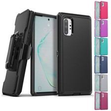 For Samsung Galaxy Note10 Plus 5G Case Rugged Hybrid Cover Kickstand Belt Clip
