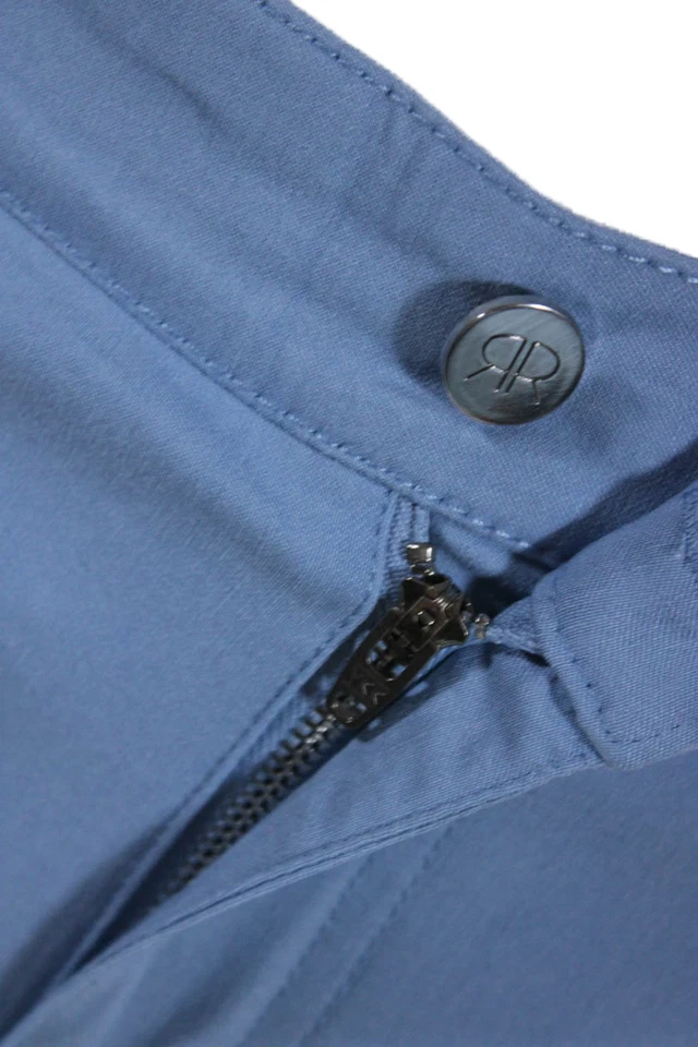 Pantalones para mujer Renuar con cierre de botones cinco bolsillos pierna recta azul talla 4 Foto 4 de 4