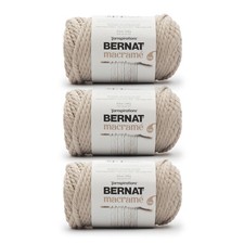 Macrame Taupe Yarn - 3 Pack of 250g/8.8oz - Cotton - 6 Super Bulky - Knitting...
