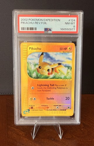 Pokemon Pikachu Reverse Foil (#124 Expedition) | PSA 8