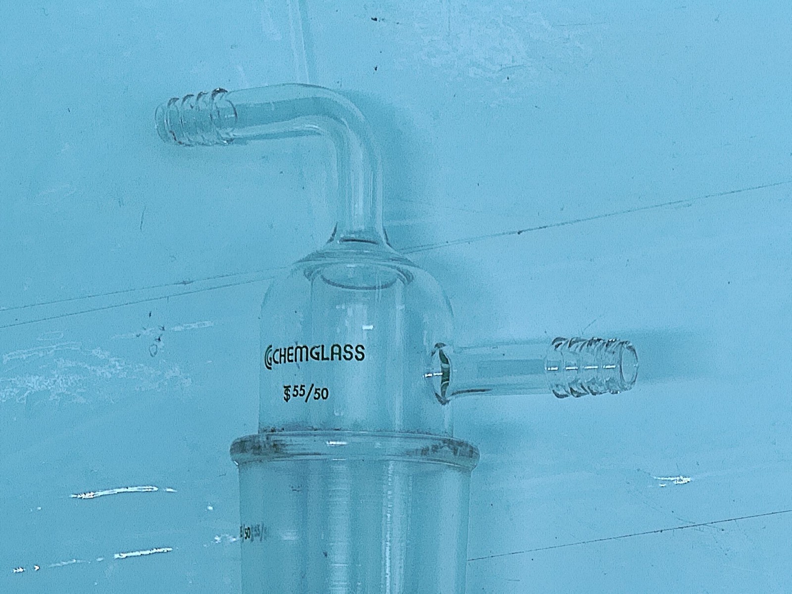 Chemglass Jacketed Cylindrical Reaction Vessel with Hose Connections image 3