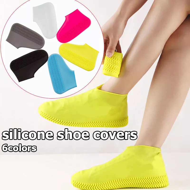 Anti-slip Silicone Reusable Rain Shoe Covers Waterproof Shoes Cover  Protector @