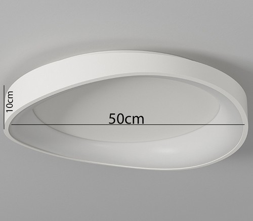 Plafoniera LED Soffitto 38w Luce Fredda Ovale Moderno Bianco 3360lm SJ-151 - Foto 4 di 6