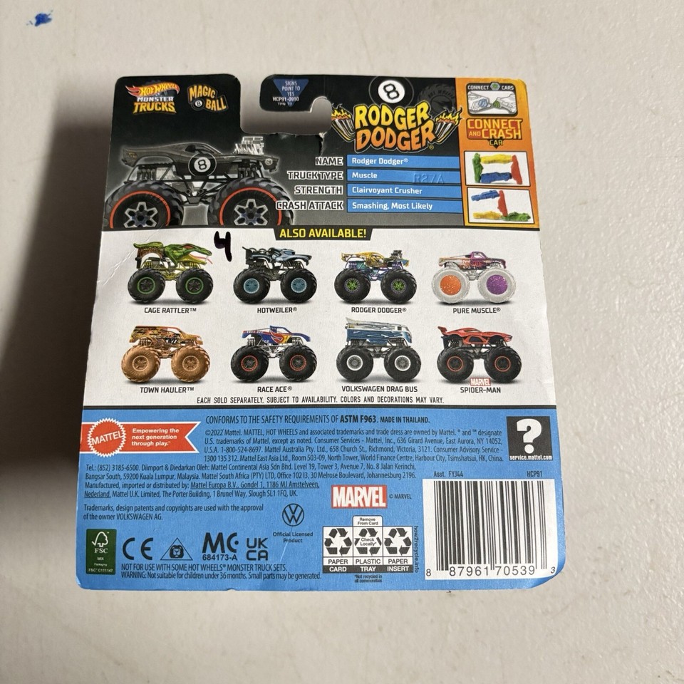 2022 Hot Wheels Monster Truck Treasure Hunt List