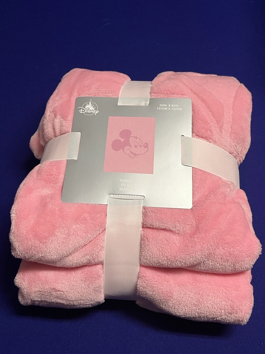 Disney Parks 2022 Mickey Mouse Piglet Pink Throw Blanket New