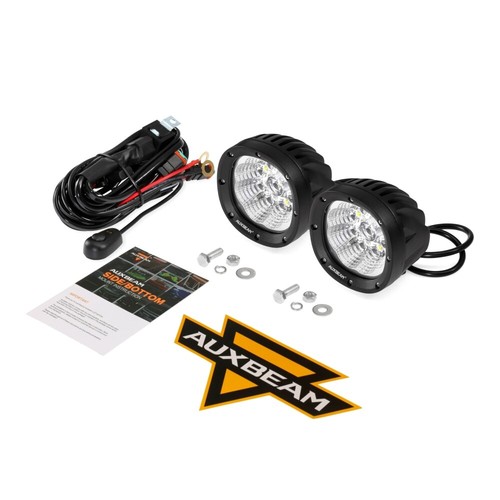 2x 4" 90W Bumper Round LED Pods Driving Ditch Lights white Flood Offroad + Cover - Foto 12 di 12
