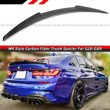 FOR 19-26 BMW G20 3 SERIES 330I G80 M3 CARBON FIBER TRUNK SPOILER WING-M4 STYLE