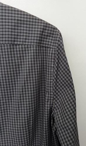 Structure Men’s Long Sleeve Slim Dress Shirt Gray Checked Pattern Size L - Picture 6 of 20