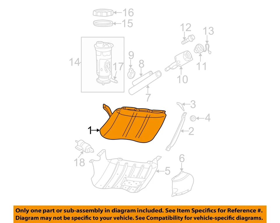 Used Fuel Tank fits: 2004 Jeep Grand cherokee Grade A Foto 3 de 4