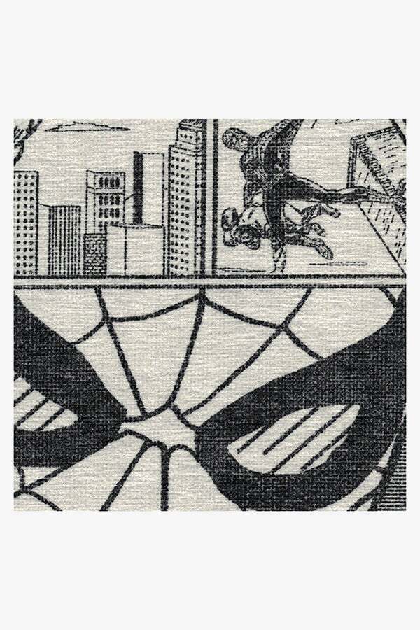 Marvel SpideySense Ink Black 5'x7' Rug w/Classic Rug Pad by Ruggable