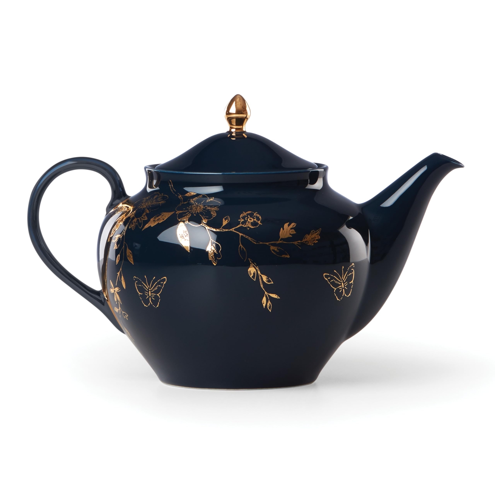Sprig & Vine Teapot, 1.95 LB, Blue