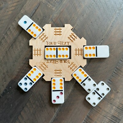 Mexican Train Hub Dominoes Domino Games Birthday Gift Wedding Gift  Personalized