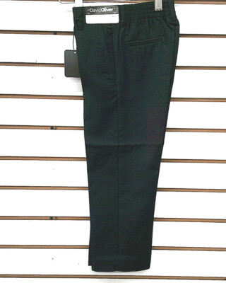 Boys David Oliver Deep Navy Blue Flat Front Dress Pants Sizes 10 - 20