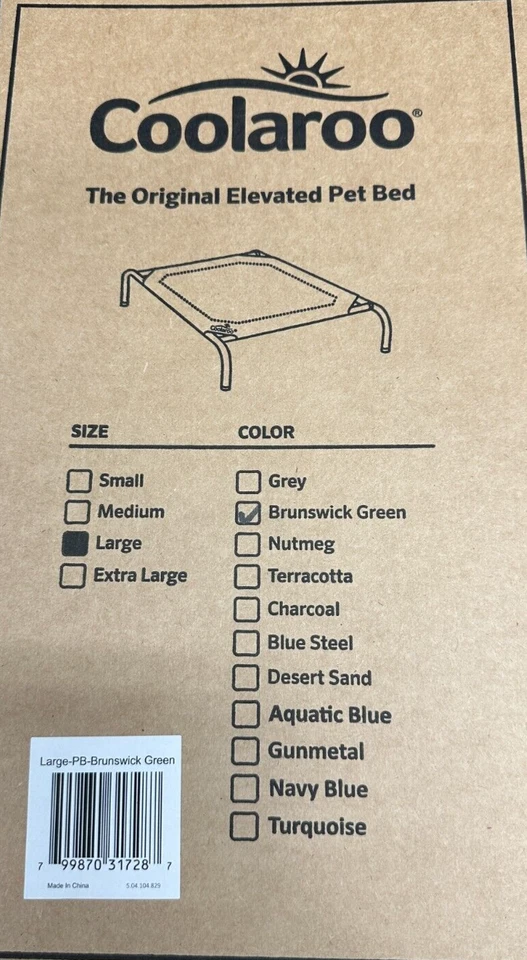 Nueva cama elevada para mascotas Coolaroo The Original, grande, verde Brunswick envío gratuito Foto 3 de 3