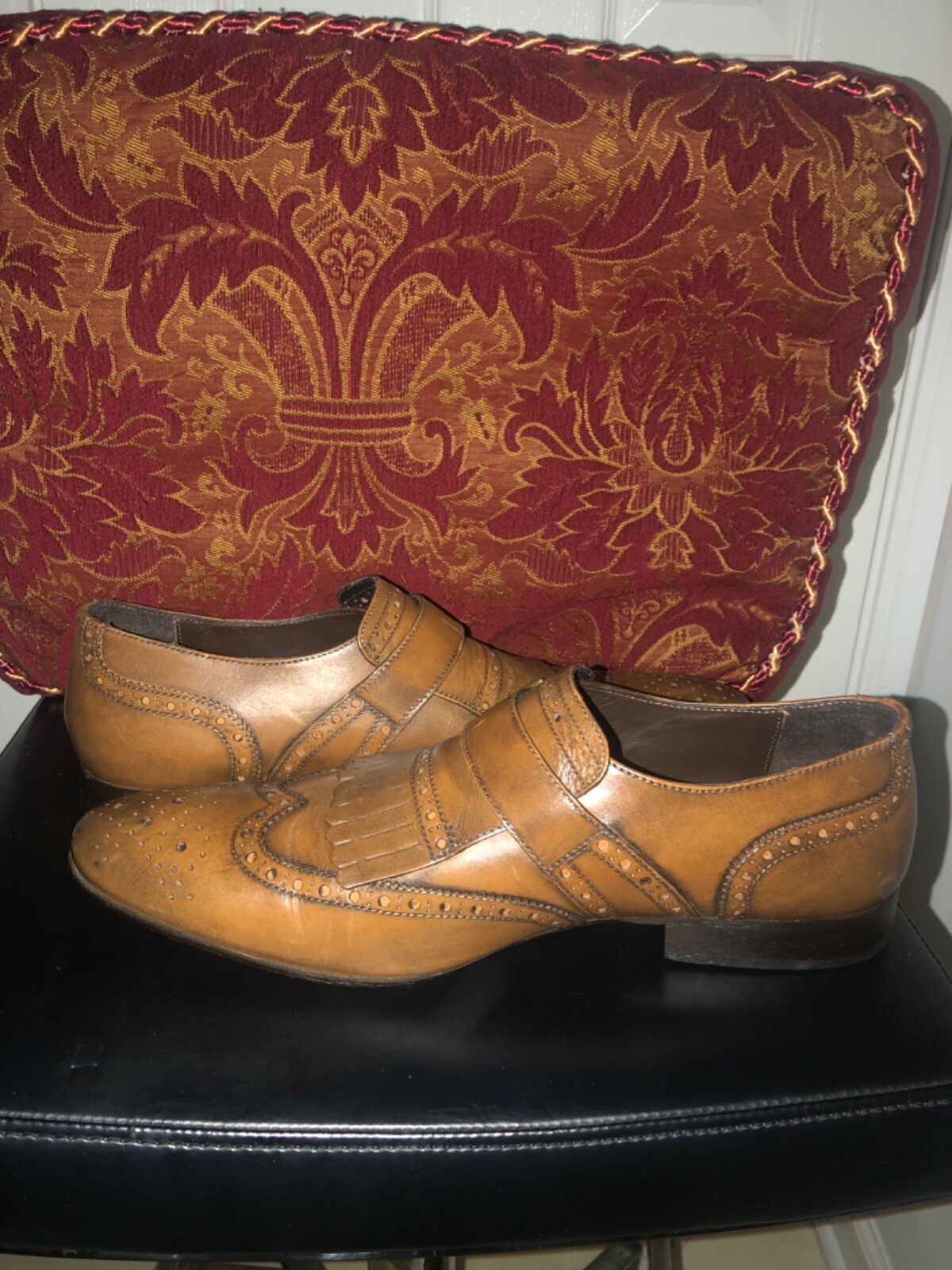 TESTONI BASIC WINGTIP MONK STRAP BROWN LEATHER SH… - image 7