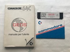 GEOS Software e Manuale ITALIANO Disco Commodore 64 C64 ORIGINALE Retrocomputer
