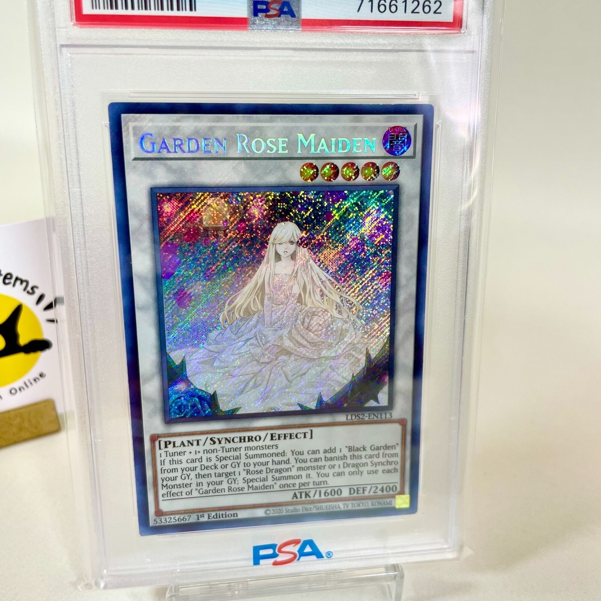 Yu-Gi-Oh! PSA 8 Garden Rose Maiden Secret Rare 1st Ed 2018