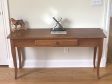 Vintage Ethan Allen Wood Single Drawer Console Table