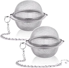 2PCS Stainless Steel Mesh Tea Infuser, 2.1 Inch Tea Ball, Strainer Tea Diffuser,