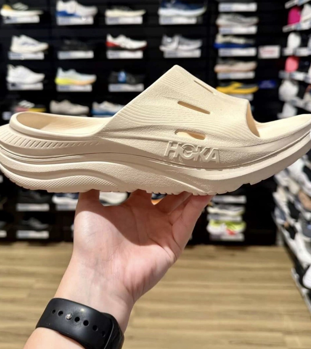 😎Hoka Unisex Ora Recovery Slide 3 Sandals 1135061 'Vanilla' Sz