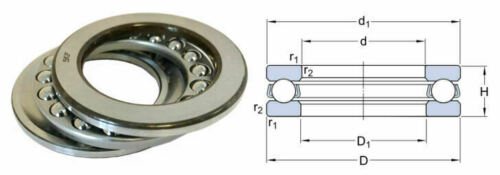 Axial deep groove ball bearings / thrust bearings 51100 - 51107 Merk /... - Picture 1 of 1