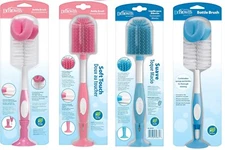 Dr. Brown's 2 Baby Bottle and Nipple Brush Soft Touch Sponge Brush Blue or Pink