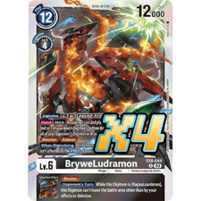 4X BryweLudramon EX6-044 Rare Infernal Ascension NM Digimon Card Game