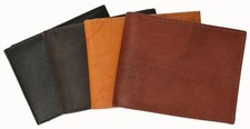 Mens Leather Thin Bifold Thin Wallet ID Credit Card Holder Slim Front Pocket