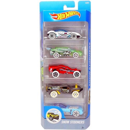 Hot Wheels SNOW STORMERS 1:64 Scale Diecast Vehicle 5-Pack Cars (DJD21) Mattel - Picture 1 of 6