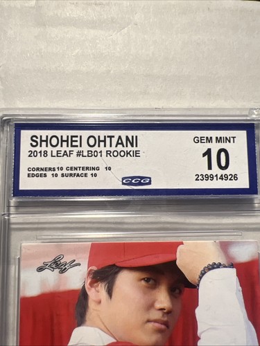 Shohei Ohtani 2018 Leaf LB01 Rookie CCG Graded Gem Mint 10 #239914926 - Picture 2 of 6