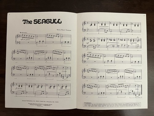 The Seagull Noten Klavier Solo Willa Waid Newman Vintage Schaum - Bild 2 von 3