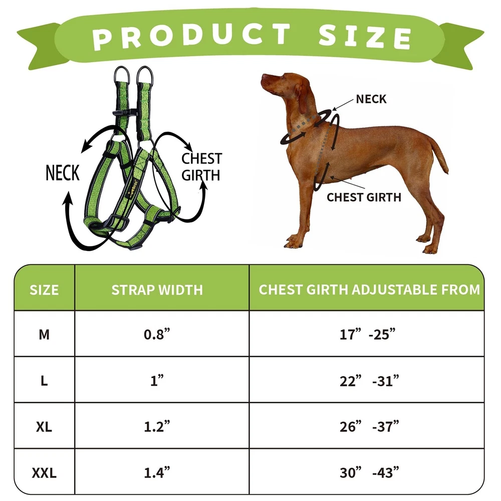Dog Harness,No Pull Dog Harness with Reflective Adjustable,Stops Pets from Pu...