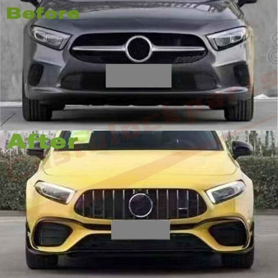 Kit de parachoques delantero para Mercedes-Benz Clase A A180 A300 W177 a A45S Kit de cubierta Foto 4 de 4