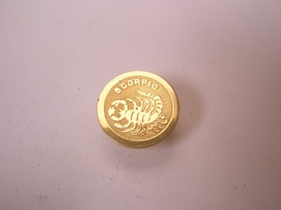 Scorpio Zodiac Scorpion Birth Sign Vintage Tie Tack Lapel Pin j18