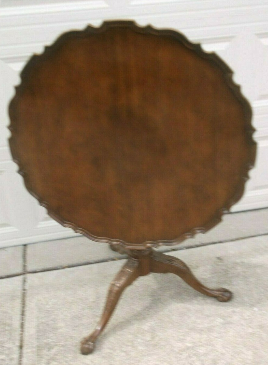 Baker HISTORIC CHARLESTON ティルトトップテーブル 猫脚 Vintage Baker Furniture Historic Charleston Carved