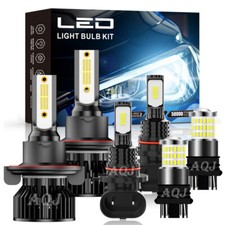 For 2004-2014 Ford F150 LED Headlight Hi/Lo  Fog Light Turn Signal Bulbs Combo
