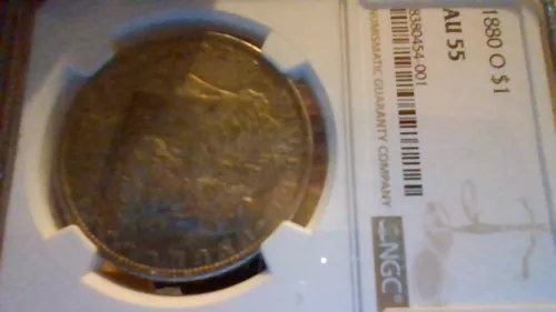 1880-O $1 Morgan Silver Dollar NGC AU55 