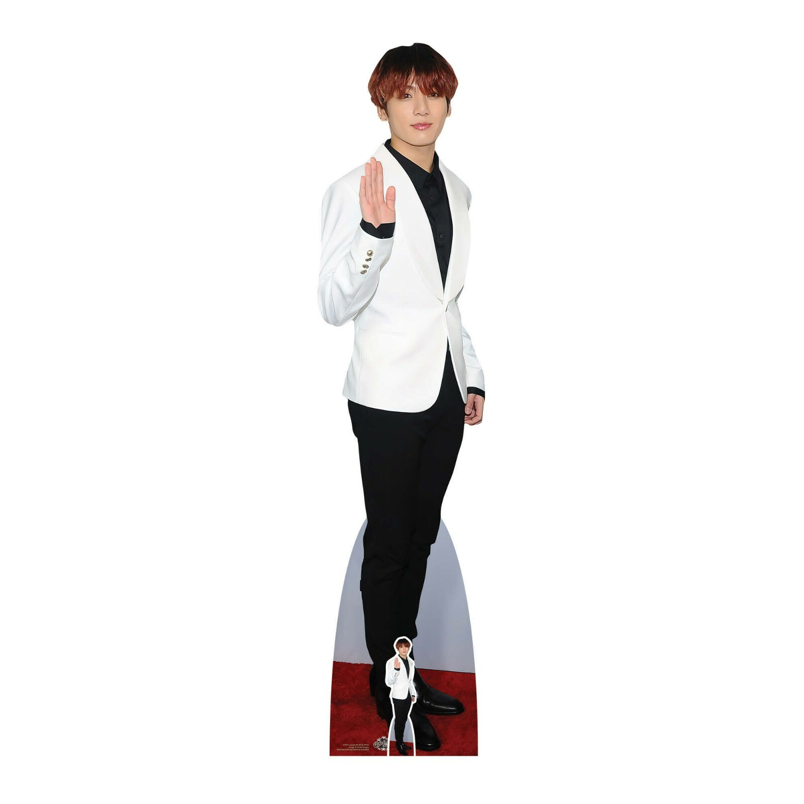 Jungkook from Bangtan Boys White Jacket Style Cardboard Cutout - Jeon Jung-kook